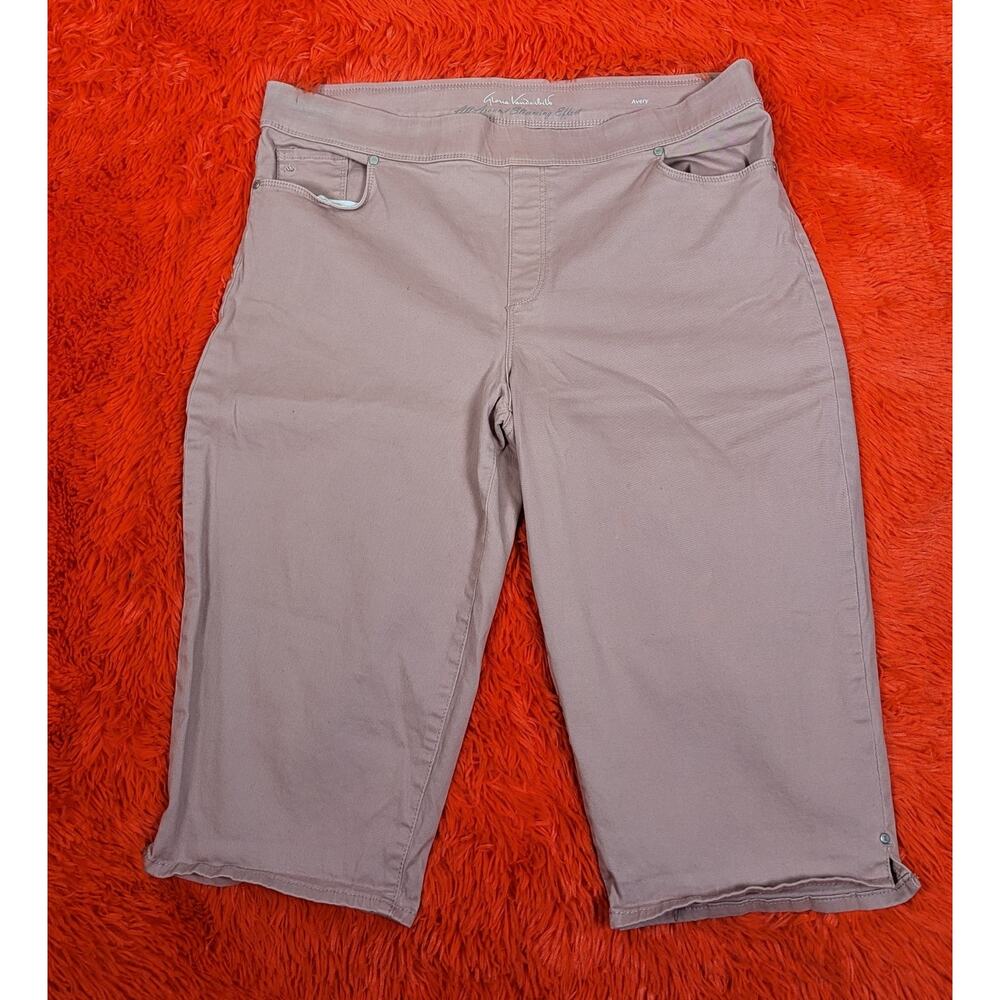 Gloria Vanderbilt Missy Lilac Pull-on Slimming Cotton Blend Bermuda Shorts 18